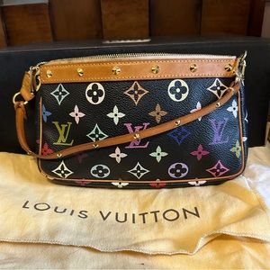 Louis Vuitton black multicolor pochette